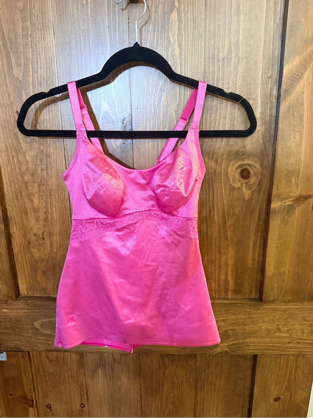 Ruby Ribbon 3024 Lace Shaping Cami Pink Size 34 Built-In Bra